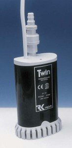 Reich Pompe à eau submersible double 19 litres par minute noir industriel en acier inoxydable