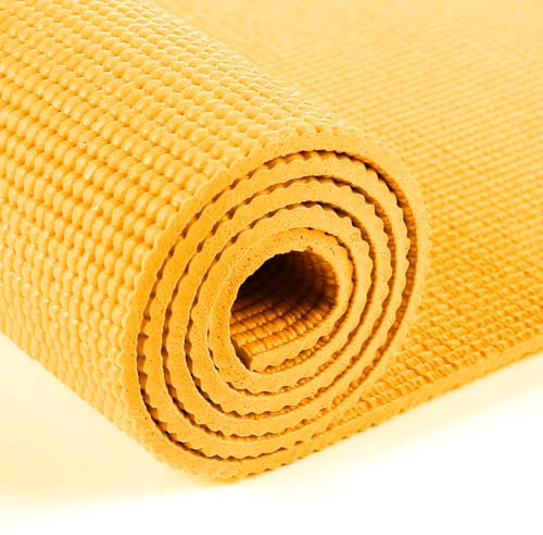 TnP Yoga Mat, Non Slip Exercise Mat, 6mm Thick Workout Mat,Best for Pilates Gymnastics Gym Meditation & Stretching, Lightweight for Men & Women (Neon Yellow, 183 * 61 * 0.6cm)