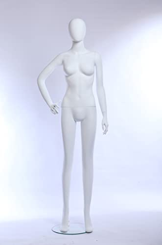 Eurohandisplay schöne weibliche Schaufensterpuppe M6-7-6 weiß matt Schaufensterpuppe Faceless “ohne Gesicht ”