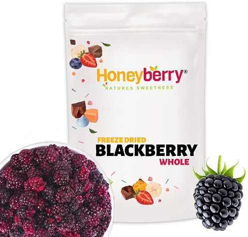 Freeze Dried BlackBerry Whole 250g - No Added Sugar, 100% Natural, Gluten Free, Vegan Friendly
