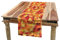 ABAKUHAUS Geometrisch Tischläufer, Mosaik Digital Stil, Esszimmer Küche Rechteckiger Dekorativer Tischläufer, 40 x 180 cm, Orange Paprika