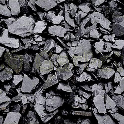Schiefersplitt Garten Zierkies 10-20 mm 25 kg Schiefer Splitt Platten Schwarz Schieferbruch Dekostein Steinteppich Zierstein Deko