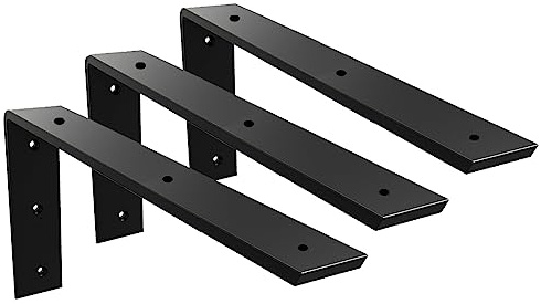 Countertop Support Bracket 3 Pack 12 inch Heavy Duty Granite Countertop Bracket 16 x 6 x 2 1/2 Shelf L Bracket Mantel Corbels for Quartz/Granite/Wood/Concret/ Laminate Countertops