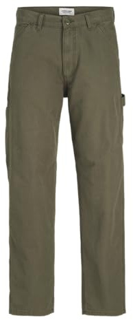 JACK & JONES Jpsteddie Jjbarkley Carpenter-Pantalones Cargo, Olive Night, 30 W/34 L para Hombre