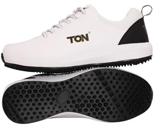 SS White Edition Cricket Shoe (Color: White & Black, Size: UK8/ US9/ EU42) | for Mens & Boys | Material: Polyurethane (PU) | Lightweight And Durable Long Lasting Performance