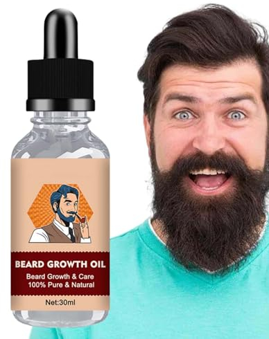 Aceite para barba para hombres | Crecimiento del pelo de bigote y aceite natural para barba - Aceite para barba para hombres, crema hidratante para barba, 30 ml. Crece una barba más fuerte, más gruesa