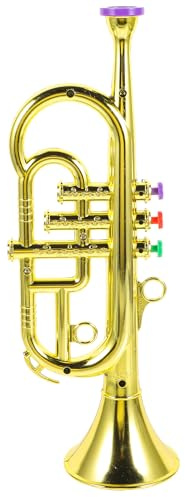 HEMOTON Trompette Jouet D'Imitation pour Enfants 33.50X13.00X9.00Cm Instrument De Musique Factice Outil d'apprentissage Précoce Et Développement Sensoriel