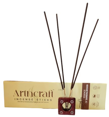 ARTNCRAFT Bastoncini di incenso sandalo fatto da corteccia di legno di sandalo prodotto naturale essenza di sandalo