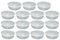 FotoStation Pack of 15 Large Clear Round Plastic 3d Printer Filament Storage Container Boxes with Airtight Lids (2L Litre)