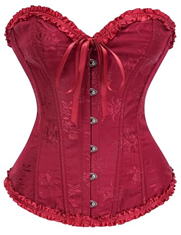 Bslingerie Corset sexy pour femme - Couleur pastel