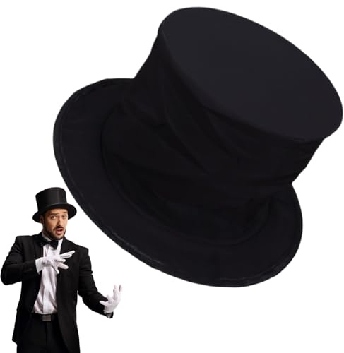 Magician Hat For Kids, Magicians Spring Hats, Funny Party Magician Hat With Hidden Compartment, Costume Cosplay Stage Performance Props, For Kids Teen Boys Adults Birthday Party Comedy Show Supplies