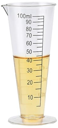 Misurino da 100 ml in acrilico per uso alimentare, con scala, senza BPA, perfetto per cucina e ristorante