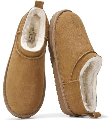 Project Cloud 100% Genuine Leather Micro Boots for Women – Water Resistant Womens Boots with Memory Foam Insole – Slip On Fall Shoes for Women 2026 for All-Day Comfort (HIPSTER,CHSTNUTSDE,6)