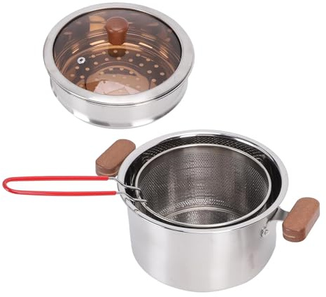 BAOFUYA Marmite en Acier Inoxydable, Marmite Multifonctionnelle Antiadhésive, Ustensiles de Cuisine pour la Cuisine, Pâtes, Soupe, Spaghetti