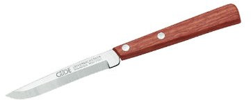 GÜDE Solingen - Universalmesser aus Holz mit Wellenschliff, 10 cm, UNI, Edelholz, Braun