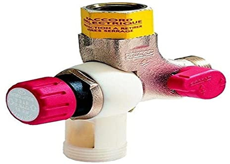 COMAP Groupe de sécurité réversible Reverso Siège Inox pour chauffe eau, cumulus - 20x27 ou 3/4 - 890506, Argent