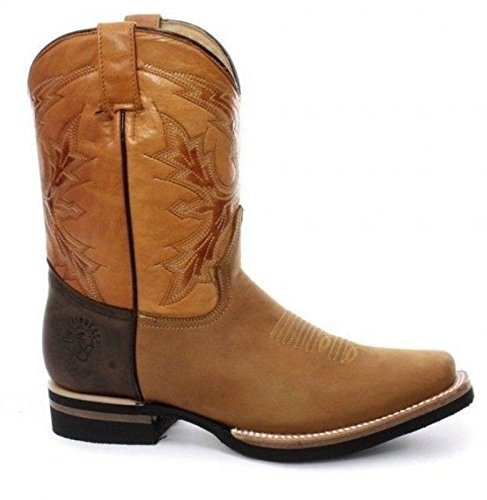 Grinders Botas de Vaquero a Media Pierna de El Paso Bronceado 41