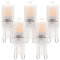 Eco.Luma G9 LED Lampe 2W Ersatz 15W 20W Halogenlampen, Warmweiss LED Leuchtmittel Birnen 3000K, Kein Flackern, Nicht Dimmbar, AC 220-240V, 5er Pack