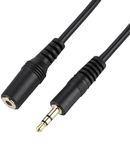 Dioche Cavo di prolunga audio maschio-femmina 3,5 mm, cavo jack AUX per smartphone e cuffie, compatibilità universale, qualità audio HiFi, lunghezza 15 m, rame privo di ossigeno resistente
