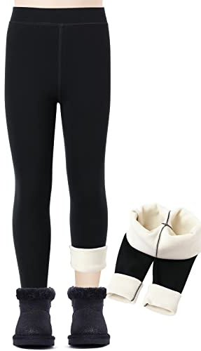 Kefiyis Fille Legging Chaud Longs Leggings Hiver Doublé épaissie Coton pour Enfants