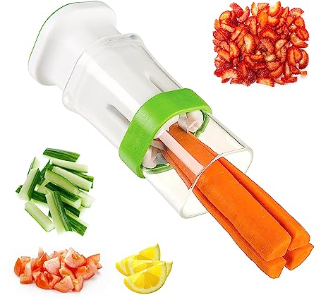 Cortador Pepino Zanahorias Mandolina Cocina - Multifuncional Cortadores de Verduras Manual con Cuchilla de Acero Inoxidable para Frutas, Cohombros, Fresas, Tomates, Patatas, Calabacín