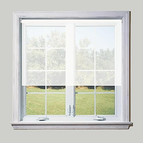 Barnes Blinds - Sheer Roller Blinds, Various Designs, Metal Tube - FREE CUT TO SIZE SERVICE - SheerFabric, Durable Fittings Easy Fit - Sheer Roller Blind (White Sheer 2FT)