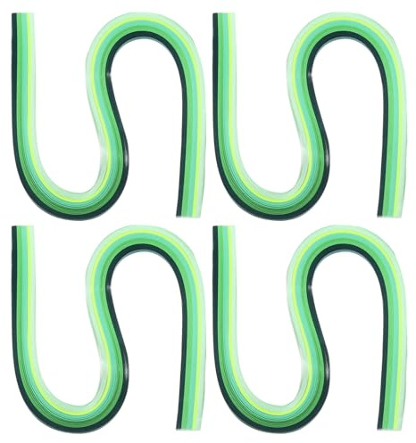 PATIKIL 540 x 3mm Set di Strisce di Carta per Quilling, 480 Pz Strisce Carta per Quilling per Arte Fai da Te Artigianale, Natale, Verde a Gradiente