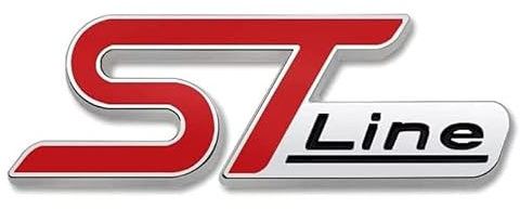 SANNITOU Auto Emblème Logo pour Ford St Line,Voiture Avant Pare-Chocs Arrière Tronc Emblème Autocollant Accessoiresde Style Voiture