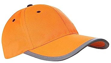 JISADER Casquette de course réfléchissante Casquette de sécurité Casquette de baseball haute visibilité Casquette d'Halloween décontractée pour homme, orange