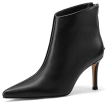 QUEEN HELENA Tronchetti con Tacco Alto Stivaletti Casual Donna K3976 (Nero Pu, Sistema Taglie Calzature EU, Adulto, Donna, Numero, Media, 40)