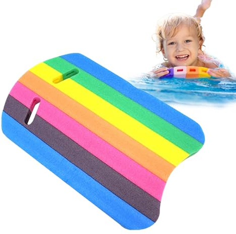 Schwimmbrett für Kinder und Erwachsene - Regenbogen Schaumstoff Schwimmbrett Mit Griffen, Schwimmbad Kick Übungsgerät Tragbares Trainingshilfsmittel Für Schwimmübungen und Training