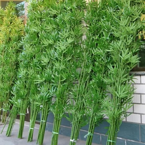 Árbol de bambú artificial de 180 cm a 200 cm de alto, planta de bambú falsa realista para decoración de interiores y exteriores, perfecto para vallas de jardín, separadores de habitaciones y proyectos
