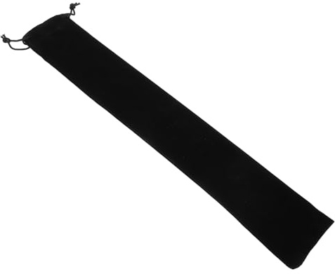 Abaodam Black Flute Storage Bag with Drawstring Closure for Small Music Instruments, Multifunctional Utility and Dust Protection, Stylish Cloth Case for Musicians the Go