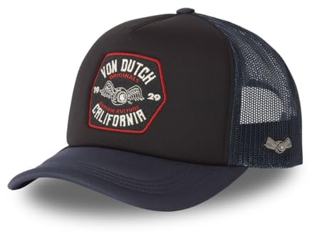 Von Dutch Cappellino da bambino Foam, Cappello Trucker Boy & Ragazza, Regolabile da Snapback, Nero Taglia TU