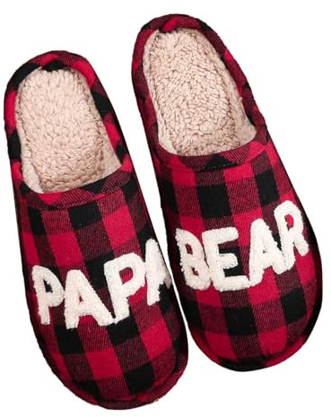 Generisch Ciabatte Donna Accoglienti Scarpe Per La Casa Da Donna Pantofole In Feltro Peluche Bambine Calde Con Memory Foam Pelle Di agnello Pantofole, Rosso 1, 45 EU