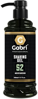 Gabri Shaving Gel S2 500ml, Transparent, No Foam, Ultra Sensitive Shaving Gel for Men, Moisturizing, Soothes, Protects, Clean Skin, Professional Barbers & Traditional Shaving