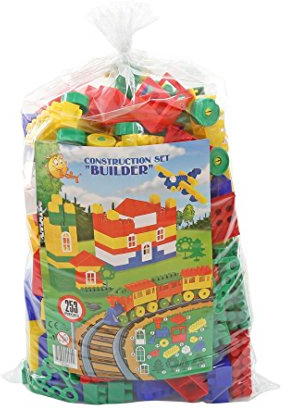 Polesie Bausteine Baumeister 253-tlg. mit Zubehör Kinder Steckbausteine