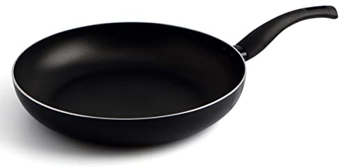 Quid Aluminium-Pfanne, Bedruckt, 30 cm, geeignet für Glaskeramik, geeignet für Induktion, Griffe oder Griff aus Bakelit