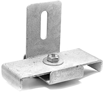 Klammer mit Zaun-Halter für Steinkorb Gabione feuerverzinkt (5 x 10 cm)