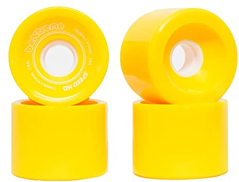 Ruedas Longboard 78A Color Amarillo Grandes Medidas 70x51mm Polivalentes para Cruising, Freestyle, Dancing, Downhill. Duras Skateboard Monopatin Patineta Skate Surfskate Cruiser Todoterreno Shark