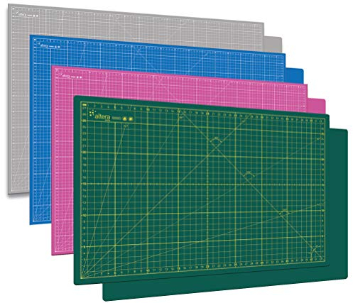 Altera Schneidematte, schneidunterlage A2 (45x60cm), selbstheilend Hobby PINK mit Raster