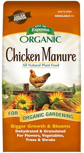 Espoma Organic Chicken Manure 3.75 lb. Bag. All Natural & Organic Fertilizer for All Flowers, Vegetables, Trees, and Shrubs. for Organic Gardening