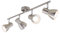 Briloner Leuchten Deckenleuchte, Deckenspot, Strahler dreh-und schwenkbar, 4x E14, max. 25 Watt, Retro, Matt-Nickel, 605x80x150mm (LxBxH)