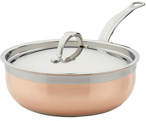 Hestan - CopperBond Collection - 100% Pure Copper Essential Pan, Induction Cooktop Compatible, 3.5 Quart