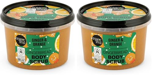 Organic Shop Gingerbread Body Scrub Ginger and Orange (250ml) (Pack of 2)
