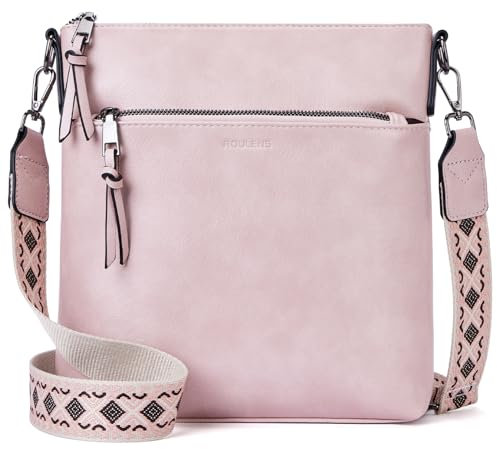 Roulens Mittel Damen Umhängetaschen, Leicht Damen Schultertasche aus Veganes Leder, Crossbody Bags für Frauen mit Verstellbar Abnehmbar Breiter Gurt