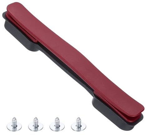 Sourcing Map Maniglia di ricambio per bagagli, maniglia per valigia da 21,6 cm con cinghia per il trasporto, impugnatura in plastica, colore bordeaux