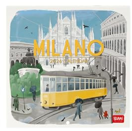 Legami - Calendrier Mural 2026, Milan, Petit Calendrier Mural, 12 Mois et Planificateur D'année, En 6 Langues, Espace pour Notes, Signes du Zodiaque, Jours Fériés Internationaux, 18 X 18 Cm