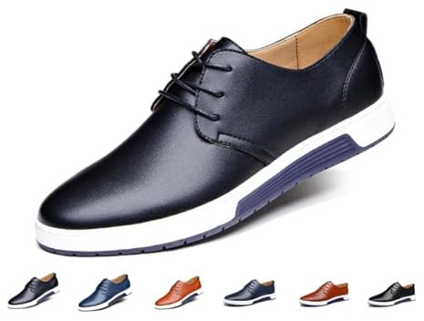 ZWOIVHE Chaussures Derby Classiques pour Hommes,Oxfords Minimalistes Décontractées,Douces Et Respirantes, Parfaites pour Un Usage Quotidien (Noir,48)