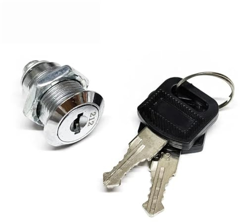 Drawer Cam Lock 2 Keys 5 Tail Pieces Mailbox File Cinet Tool Box Locker Lock Furniture Hardware Rarelock HJ06 I 1Pcs(Keyed Alike 25mm)